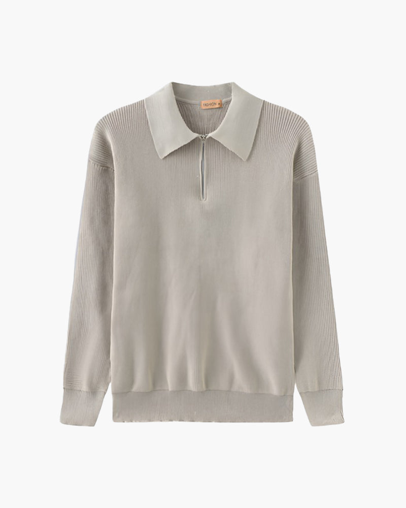 Cesare Half Zip Sweater - Old Money